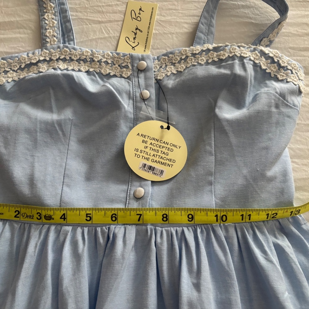 NWT! Lindy Bop Corinna Dress with Embroidered Flowers XS - Picture 9 of 12